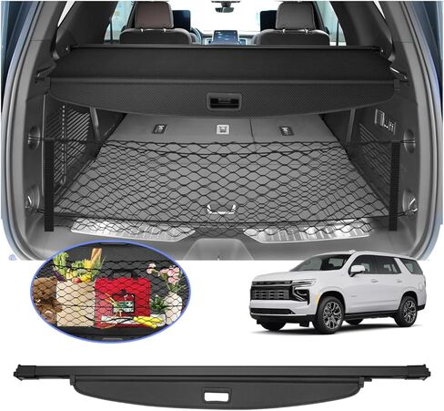 Cargo Cover for Chevy Equinox EV 2025 2026 with Cargo Net, Retractable Rear Trunk Cover for Chevy Accessories Security Shield Shade in Saudi Arabia