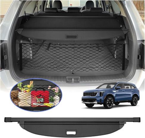 Cargo Cover for Chevy Equinox EV 2025 2026 with Cargo Net, Retractable Rear Trunk Cover for Chevy Accessories Security Shield Shade in Saudi Arabia