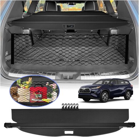 Cargo Cover for Chevy Equinox EV 2025 2026 with Cargo Net, Retractable Rear Trunk Cover for Chevy Accessories Security Shield Shade in Saudi Arabia