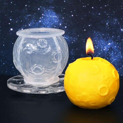 3D Earth Design Light Silicone Mold Round Irregular Desktop Planet Night Light Decor Epoxy Resin Making Mold DIY Candle Mould (Earth) in Saudi Arabia