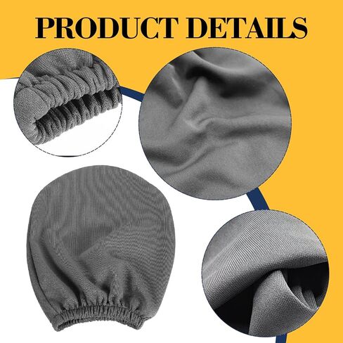 2PCS Universal Car Seat Headrest Covers, Breathable Stretch Knit Fabric Full Coverage Head Rest Dust Cover, Reusable Flexible Protecting Decorative Accessories for Most Cars/SUVs/Trucks/Vans (Grey) in Saudi Arabia