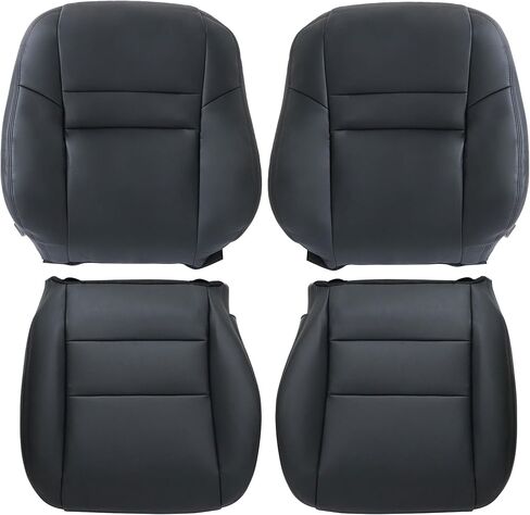 GXARTS Driver and Passenger Side Bottom and Top Lean Back Replacement Leather Seat Cover Black Compatible with Honda Accord 2003 2004 2005 2006 2007 in Saudi Arabia