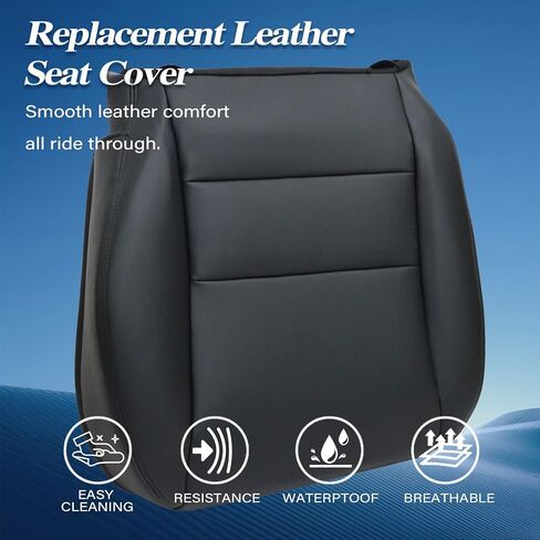GXARTS Driver and Passenger Side Bottom and Top Lean Back Replacement Leather Seat Cover Black Compatible with Honda Accord 2003 2004 2005 2006 2007 in Saudi Arabia