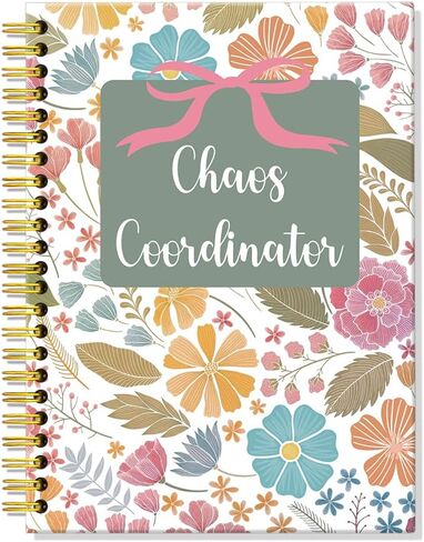 ERHACHAIJIA Chaos Coordinator 160 Pages Hardcover Lined Spiral Notebook, Funny Floral Thank You Gifts for Women Leader Coworker Teacher Admin Manager, Appreciation Gifts for Boss Lady Team HR in Kuwait