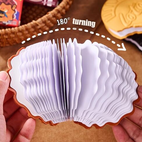 Senroce Chocolate notebook Mini Notepad Set Cookie shape Design Cute Pocket Notepad for Journaling, Creative Stress Relief Fidget Unique Gift 80 Pages (Random styles for 2pcs) in Saudi Arabia