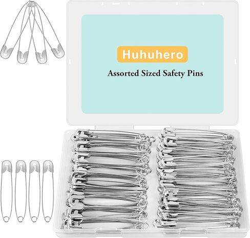2.2 inches Large Safety Pins for Clothes- 200Pcs Heavy Duty Large Safety Pins, Rust-Resistant Nickel Plated Steel Pin for Sewing Clothing, Art & Craft Supplies in Saudi Arabia