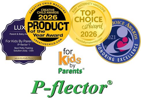 P-flector® 2-Pack: Toilet Seat Urine Guard - Pee Splash Guard for Potty-Training Kids, Adults, Seniors & Special Needs Individuals - Fits Round, Elongated & Curved Toilet Seats, Prevents Urine Splash in Saudi Arabia