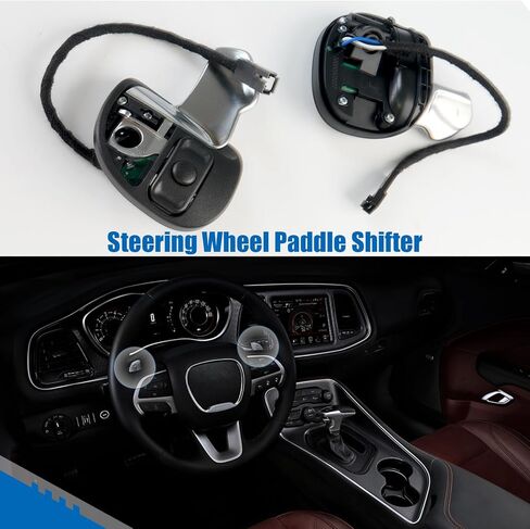 5RQ09DX9AC 2PCS Steering Wheel Paddle Shifter Extensions for Challenger Charger 2015-2021 Durango 2018-2020 for Chrysler 300 2017-2020 for Jeep Grand Cherokee 2014-2021 5RQ08DX9AC in Saudi Arabia