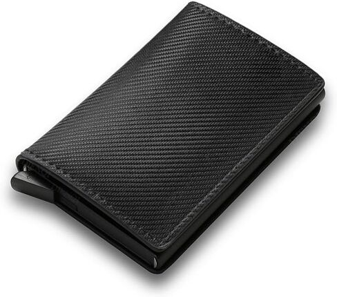 Simplofficial SIMPL Toggl™ محفظة رجالية من الجلد الطبيعي محفظة RFID تحجب حامل بطاقة الائتمان الحد الأدنى (أسود) in Kuwait