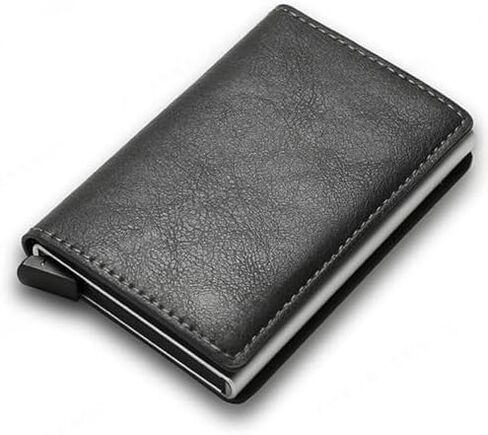 Simplofficial SIMPL Toggl™ Wallet Men's Genuine Leather Wallet RFID Blocking Credit Card Holder Minimalist (Black) in Saudi Arabia