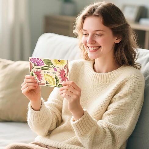 بطاقات شكر مع مظاريف، 32 حزمة من بطاقات المعايدة الفارغة، مجموعة قرطاسية كبيرة لأعياد الميلاد، الزفاف، استحمام الطفل، التخرج، حفل الزفاف، الأعمال in Kuwait