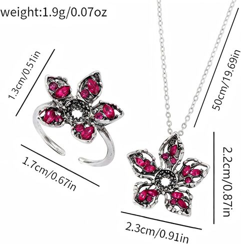 2 Pcs Fashion Alloy Women Jewelry, Elegance Women Necklace and Ring Set, Whether it's Valentine's Day or any Other Holiday, it Makes an Excellent Gift for Family, Friends, or Your Girlfriend. in Saudi Arabia