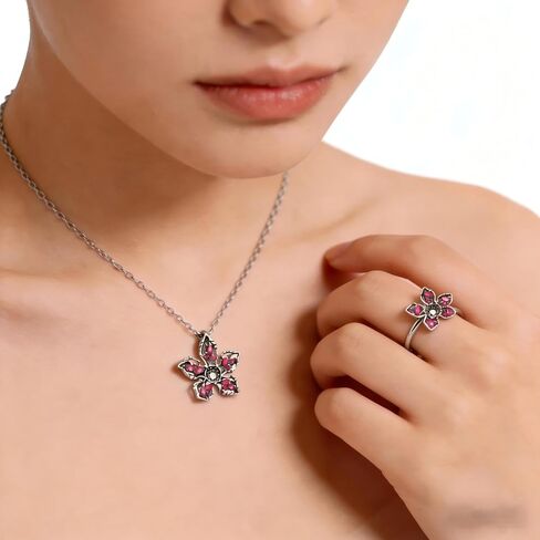 2 Pcs Fashion Alloy Women Jewelry, Elegance Women Necklace and Ring Set, Whether it's Valentine's Day or any Other Holiday, it Makes an Excellent Gift for Family, Friends, or Your Girlfriend. in Saudi Arabia