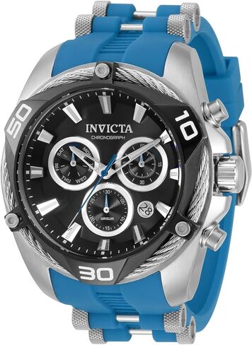 Invicta Men's Bolt 50mm Stainless Steel, Silicone Quartz Chronograph Watch, Blue (Model: 31312) in Saudi Arabia