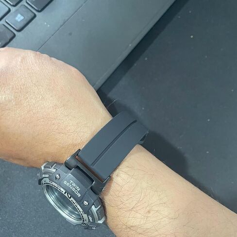 حزام ساعة بإبزيم مغناطيسي قابل للطي من السيليكون مناسب لحزام بديل متين من Casio SGW-100/SGW-200/GW-3000B/GW-3500B-20mm (الرجال والنساء) in Kuwait