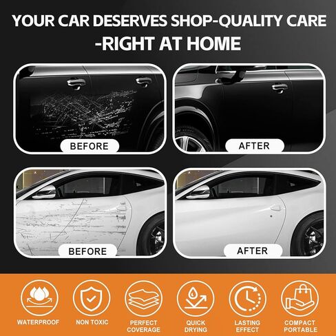 2026 مزيل خدوش السيارة المطور للمركبات، مزيل خدوش طلاء السيارة الفعال للخدوش الخفيفة إلى المتوسطة، طقم إصلاح خدوش السيارة آمن لجميع ألوان الطلاء، سهل الاستخدام لتلميع التفاصيل التلقائية in Kuwait