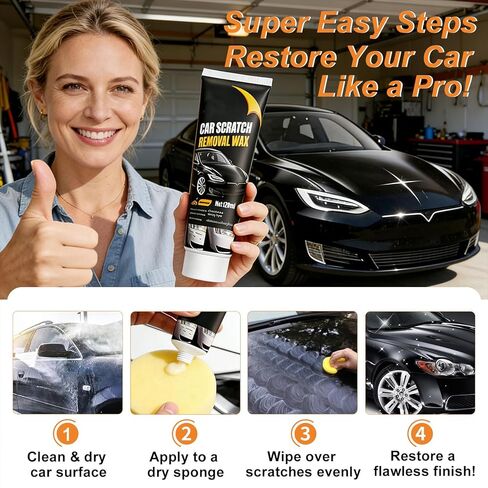 2026 مزيل خدوش السيارة المطور للمركبات، مزيل خدوش طلاء السيارة الفعال للخدوش الخفيفة إلى المتوسطة، طقم إصلاح خدوش السيارة آمن لجميع ألوان الطلاء، سهل الاستخدام لتلميع التفاصيل التلقائية in Kuwait