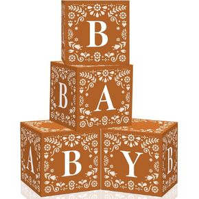 4 قطع من ديكورات حفلات استحمام الطفل المكسيكي، صناديق الأطفال المكسيكية بابيل بيكادو مع حروف دي بارو تيراكوتا، كتل الخامس من مايو دي مايو، ديكور صندوق لكشف الجنس عن عيد ميلاد فييستا صور الدعائم in Kuwait