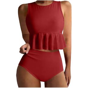 Women's Bikini Sets 2026 High Waisted Swimsuits Two Piece Sexy Full Coverage Bathing Suit Summer Beachwear Swimwear in Kuwait