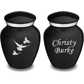 Geturns Embrace Keepsake Personalized Doves Cremation Urns for Human Ashes I Pearl Cobalt Blue Funeral Urn for Men and Women with Double Side Engraving I 3.5 lbs in Saudi Arabia