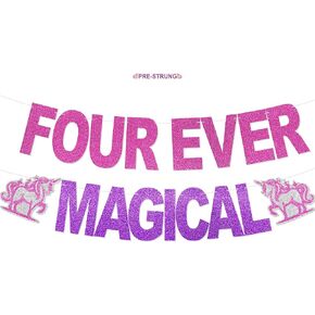 أربعة لافتة سحرية على الإطلاق - أربعة زينة عيد ميلاد سحرية على الإطلاق من أجل لوازم حفلات عيد الميلاد الرابع السحرية على شكل وحيد القرن اللامع in Kuwait