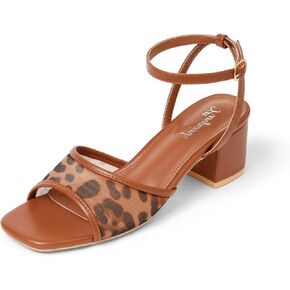 Comfortable Mesh Chunky Heels 2 inch Low Heel Dress Shoes Open Toe Block Heeled Sandals for Women Dressy in Kuwait