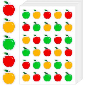 720 قطعة من ملصقات التفاح للأطفال، ملصقات التفاح الملونة، ملصق تفاح صغير للمعلمين يكافئون العودة إلى المدرسة، ديكورات الفصول الدراسية in Kuwait