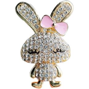 Rabbit Pin Brooch for Women, Gold Tone Sparkling Imitation Rhinestone for Women Easter Brooch Fit for Dress Hat Bag, Cute Animal Bunny Lapel Pins Accessory in Kuwait