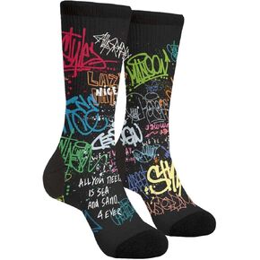 جوارب Giinly Graffiti Socks المبتكرة والمضحكة، هدايا مجنونة للرجال والنساء in Kuwait