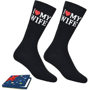 Valentines Day Gifts for Husband, Husband Socks Gifts for Anniversary, I Love My Wife socks, for Anniversary, Birthday, Christmas in Kuwait