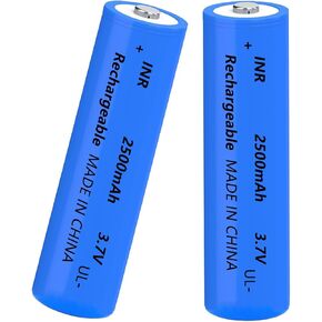 بطارية بديلة 18650 بطارية قابلة للشحن 3.7 فولت بطارية أصلية 18650 بطارية مصباح يدوي عالية السعة للمصابيح الأمامية وأجراس الأبواب. أزرق in Kuwait