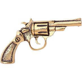 Vintage Handgun Pistol Brooch Old Western Revolver Lapel Pin Unique Gun-Themed Jewelry for Men Women in Kuwait
