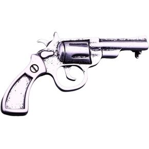 Vintage Handgun Pistol Brooch Old Western Revolver Lapel Pin Unique Gun-Themed Jewelry for Men Women in Kuwait