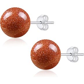 عين النمر آخر أقراط للنساء 8mm براون الكرة أقراط الفضة الاسترليني هيبوالرجينيك عين النمر أقراط اليدوية الأحجار الكريمة أقراط عين النمر مجوهرات للفتيات in Kuwait