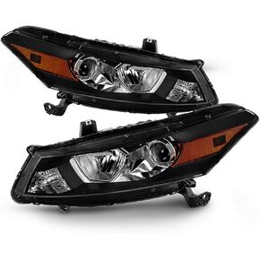 ACANII-For 2008-2012 Honda Accord 2-Door Coupe مصابيح أمامية سوداء اللون [نمط المصنع] السائق والراكب in Kuwait