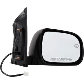 مرآة جانبية للركاب متوافقة مع 2004-2010 Toyota Sienna 3Pins مع زجاج كهربائي قابل للطي يدويًا باللون الأسود ومرايا الرؤية الجانبية اليمنى استبدال TO1321201 in Kuwait