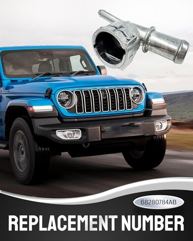 68280784AB Aluminum Heater Hose Joint Fit For Jeep Wrangler JL 2.0 2018-2024, HVAC Connector in Kuwait
