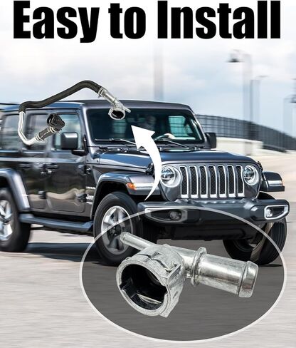 68280784AB Aluminum Heater Hose Joint Fit For Jeep Wrangler JL 2.0 2018-2024, HVAC Connector in Kuwait
