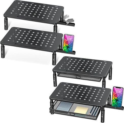 حامل شاشة Zimilar مكون من قطعتين + حامل شاشة مع درج معدني وحامل هاتف in Kuwait