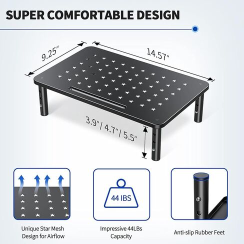 حامل شاشة Zimilar مكون من قطعتين + حامل شاشة مع درج معدني وحامل هاتف in Kuwait