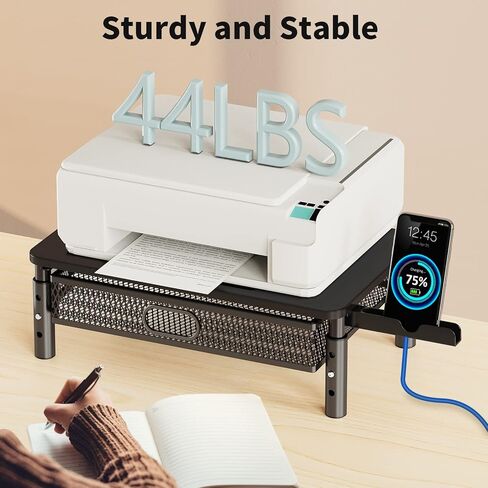 حامل شاشة Zimilar مكون من قطعتين + حامل شاشة مع درج معدني وحامل هاتف in Kuwait