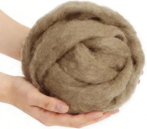 FYANER Wool Roving - 3.5oz Orange Needle Felting Wool Roving for Needle Felting, Wet Felting, Spinning & Tapestry DIY in Saudi Arabia