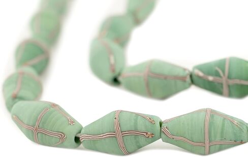 The Bead Chest Java French Cross Beads: Indonesian Glass Trade Beads for DIY Jewelry Making (Turquoise) in Saudi Arabia