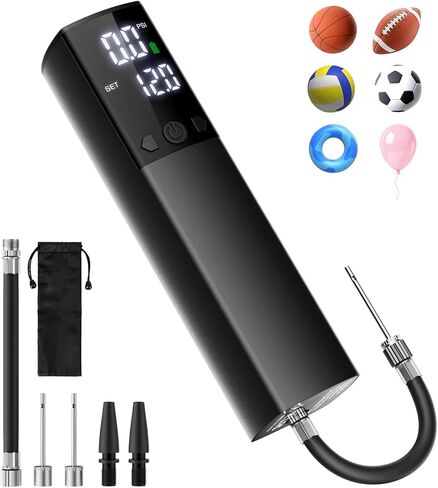 إبرة مضخة هواء 35 قطعة، كرة نفخ لكرة السلة وكرة القدم وكرة الطائرة وكرة القدم أو كرات الرجبي البديلة مع صندوق تخزين فضي in Kuwait