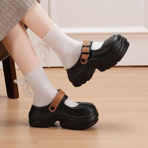 Women EVA Chunky Platform Cloud Clogs Slides With Adjust Buckle Straps Comfort Arch Support Breathable Round Closed Toe Platform Walking Beach Mary Jane Sandals for Garden Summer Outdoor Pool in Saudi Arabia