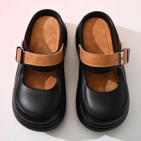 Women EVA Chunky Platform Cloud Clogs Slides With Adjust Buckle Straps Comfort Arch Support Breathable Round Closed Toe Platform Walking Beach Mary Jane Sandals for Garden Summer Outdoor Pool in Saudi Arabia