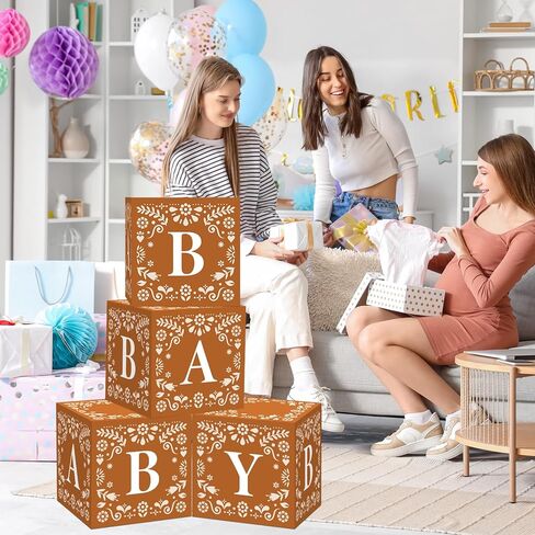 4 قطع من ديكورات حفلات استحمام الطفل المكسيكي، صناديق الأطفال المكسيكية بابيل بيكادو مع حروف دي بارو تيراكوتا، كتل الخامس من مايو دي مايو، ديكور صندوق لكشف الجنس عن عيد ميلاد فييستا صور الدعائم in Kuwait