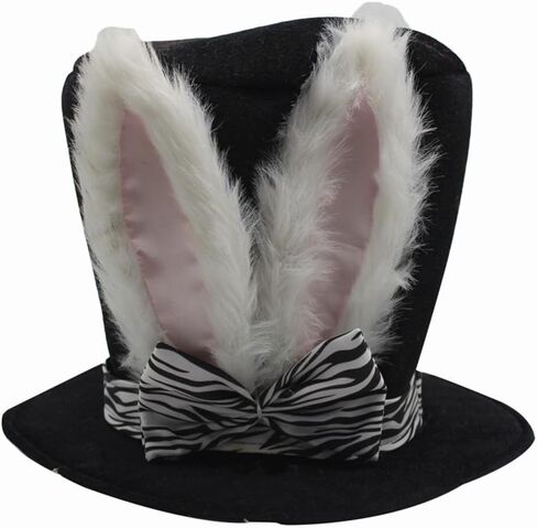 Easter Rabbit Ears Hat,Plush Bunny Ear Top Hat Cosplay for Women Men Adults Halloween Party Costume in Kuwait