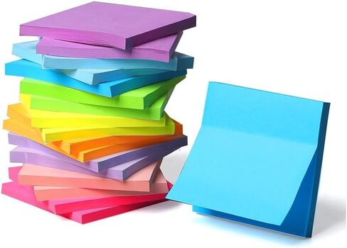 ملاحظات لاصقة 3 × 3 بوصة، 9 ألوان 18 وسادة، 1008 ورقة، وسادات ملاحظات ذاتية اللصق، 56 ورقة/وسادة دفتر الملاحظات، تستخدم للمنزل والمكتب والدفتر (لون عتيق) in Saudi Arabia
