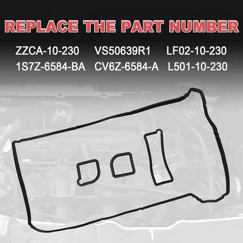 مجموعة حشية غطاء الصمام، متوافقة مع Focus 2.3L 2004-2007، Escape 2.5L 2009-2019، Tribute 2.5L 2009-2011، Mercury Milan 2.3L 2006-2009 إلخ، استبدل OE#VS50639R1 in Saudi Arabia